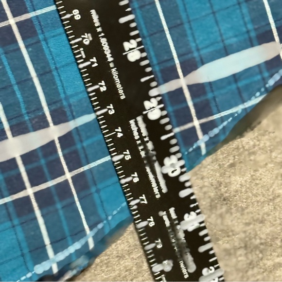 George Classic Fit Blue Plaid Men's Shirt Long Sleeve Size 2XL (50-52) - Picture 7 of 8